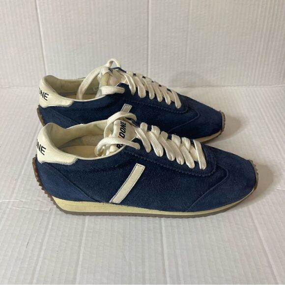 Re/done 70s Runner Sneakers blue suede NWOB size 37 - Picture 15 of 16